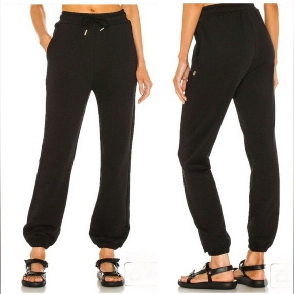 We Wore What Cotton Sweatpants Jogger Fleece Comfy Black - Picture 1 of 9